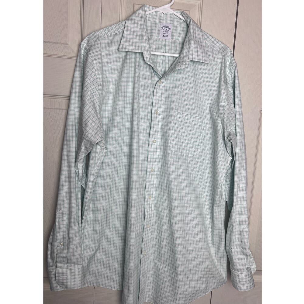 Brooks Brothers Men's Regent Button Down Dress Shirt Size 17-6/7 All Cotton